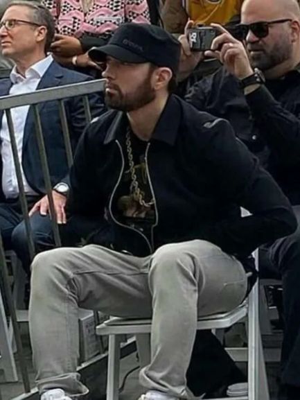 Eminem Walk Of Fame American Rapper Black Jacket
