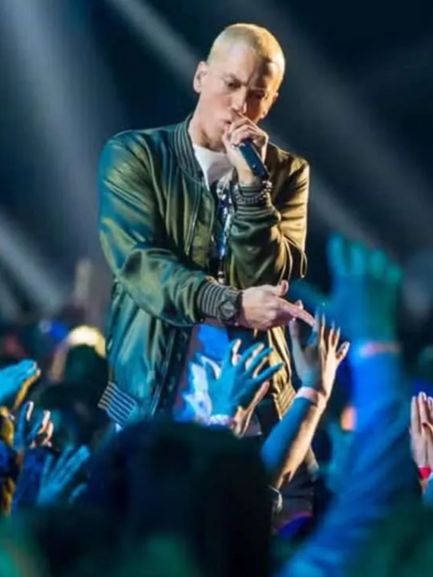 American Rapper Eminem Saturday Night Live Green Jacket