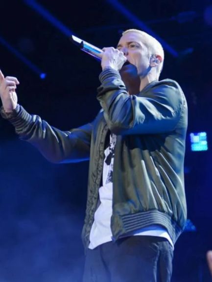 American Rapper Eminem Saturday Night Live Green Jacket