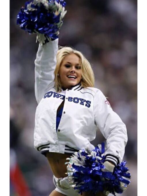 Dallas Cowboys Cheerleaders White Bomber Jacket