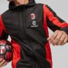 AC Milan 1899 Prematch Black and Red Hooded Jacket
