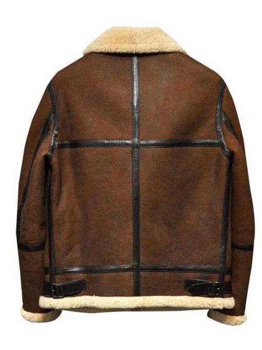 Men's B3 Shearling Brown Sheepskin Leather Aviator Jacket