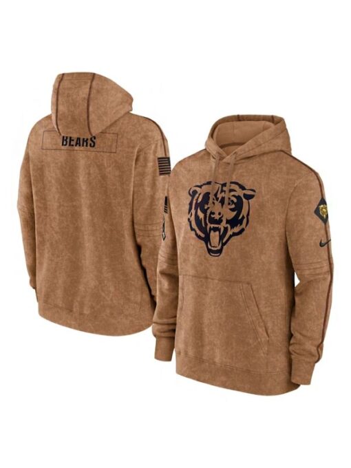 2023 NFL Chicago Bears Salute To Service Club Brown Hoodie
