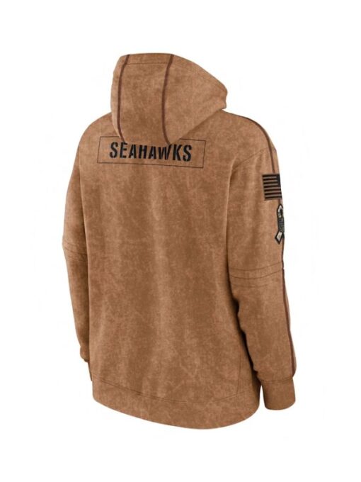 NFL Seattle Seahawks Salute To Service Club Brown Hoodie