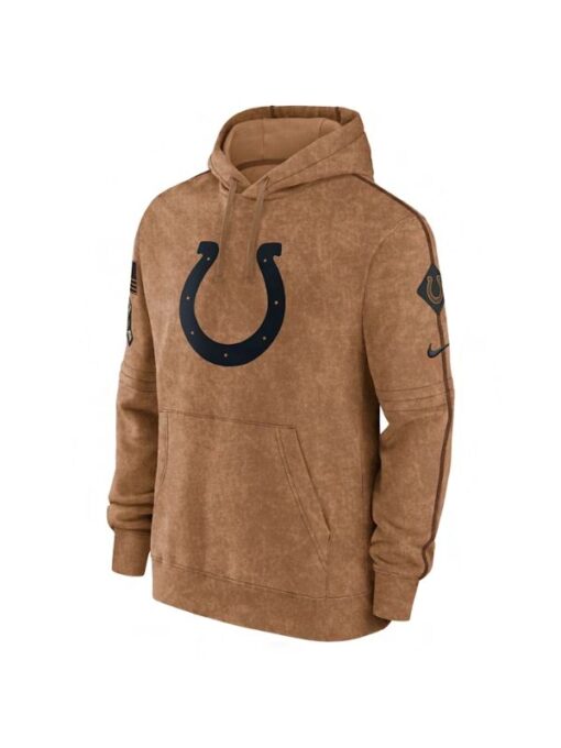 NFL Indianapolis Colts Salute To Service Club Brown Hoodie