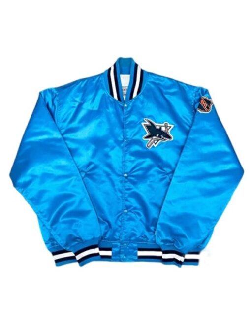 NHL San Jose Sharks Blue Starter Bomber Jacket