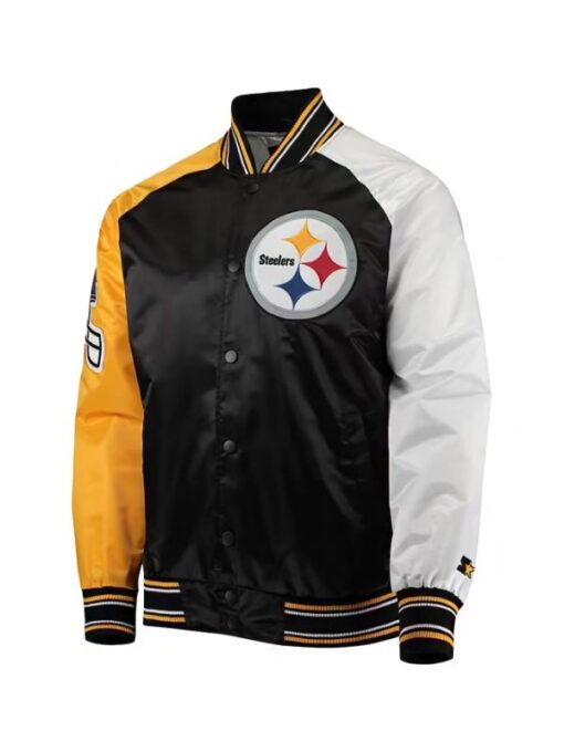 NFL Pittsburgh Steelers Starter Black The Reliever Raglan Jacket