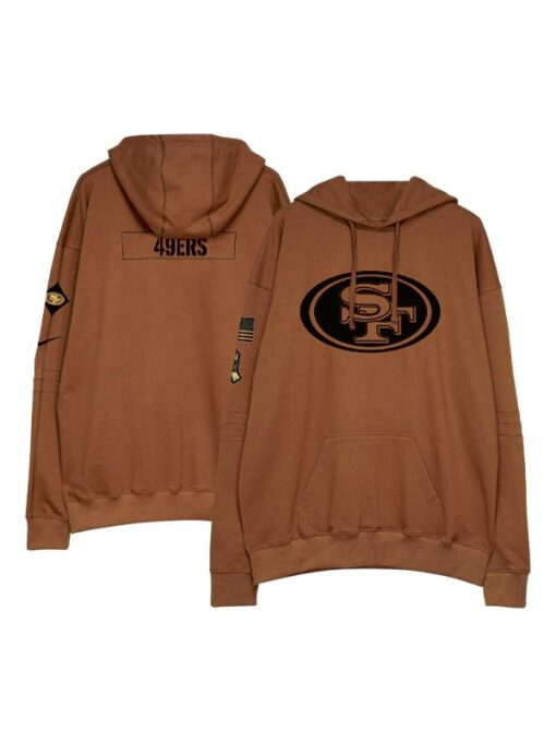 NFL San Francisco 49ers Salute To Service Brown Hoodie