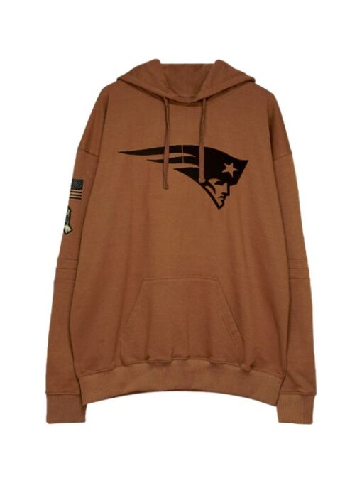 NFL New England Patriots Salute To Service Club Brown Hoodie