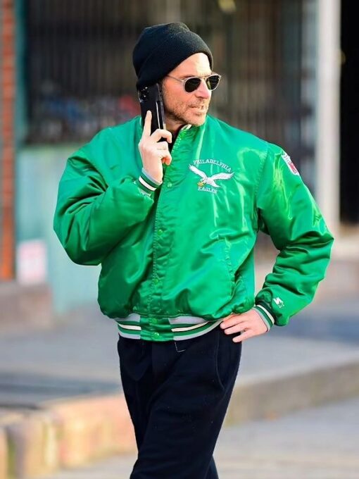 Philadelphia Eagles Bradley Cooper Green Varsity jacket