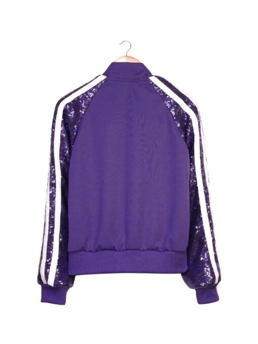 Unisex KoRn x Adidas Purple Sequin Track Jacket 