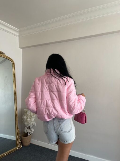Dainty Pink Parachute Puffer Jacket