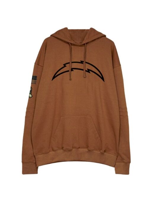 NFL Los Angeles Chargers Salute To Service Club Brown Hoodie