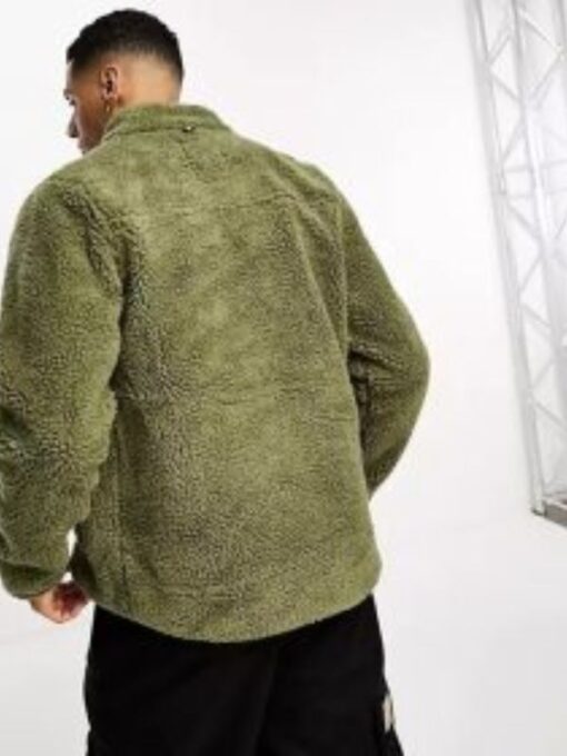 Fool Me Once Adelle Leonce Green Sherpa Jacket