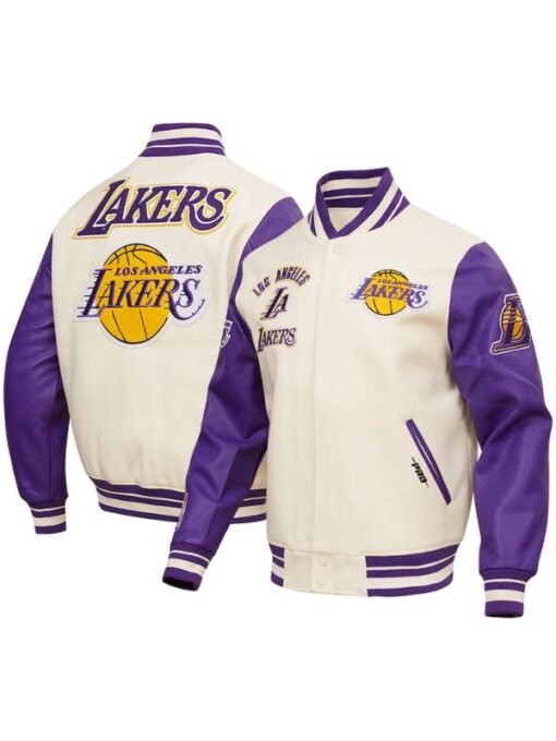 Los Angeles Lakers Cream Retro Jacket