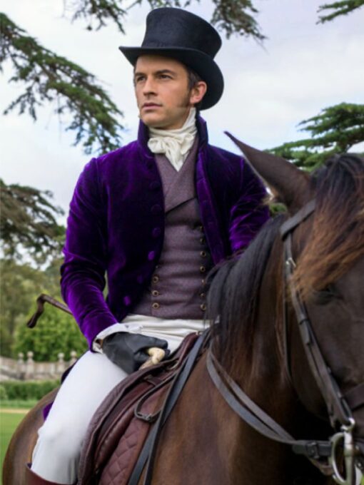 Bridgerton Anthony Purple Coat