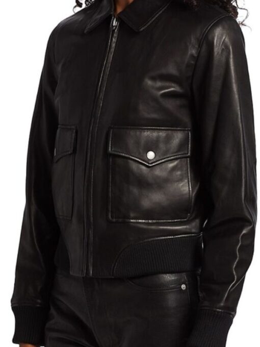 A Murder At The End Of The World Sian Black Leather Jacket