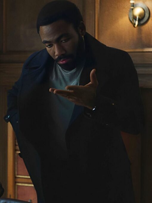 Donald Glover Mr and Mrs Smith 2024 Black Coat