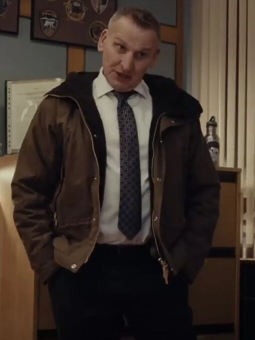 True Detective Ted Corsaro Brown Hooded Jacket