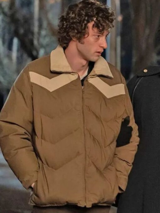 The Holdovers Dominic Sessa Brown Puffer Jacket