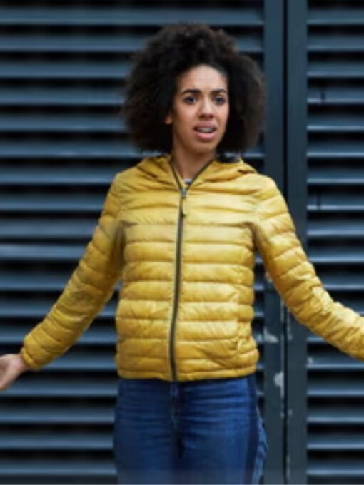 Doctor Who Pearl Mackie Yellow Puffer Jacket