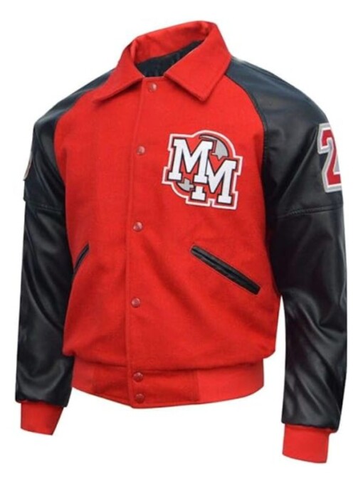 Michael Jackson Mickey Mouse Red Varsity Jacket