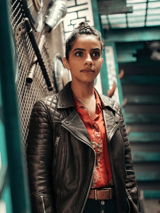 Doctor Who Mandip Gill Black Leather Jacket