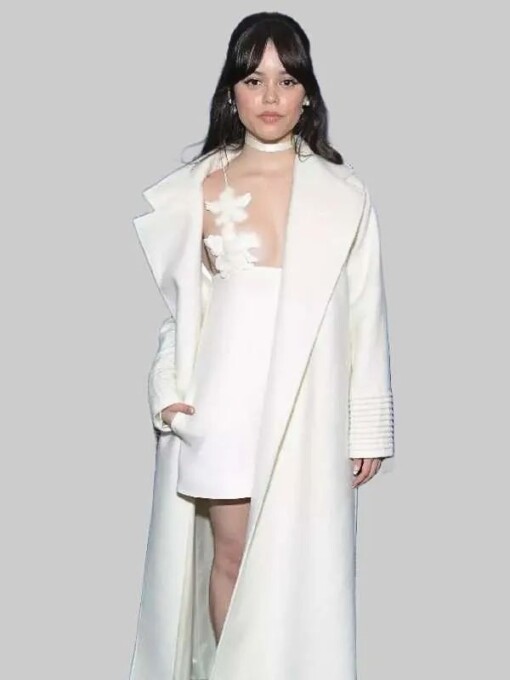 Jenna Ortega Millers Girl 2024 White Trench Coat