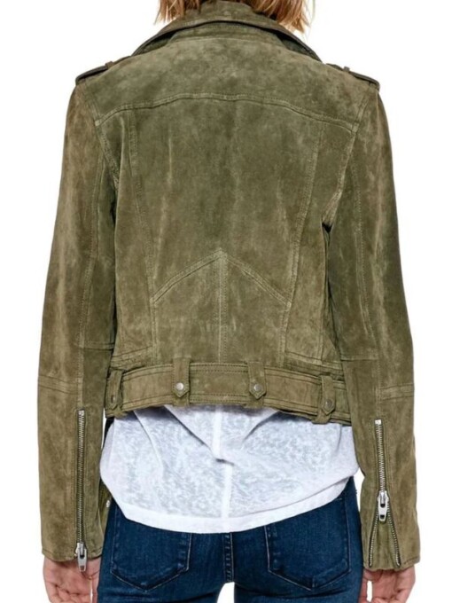 You Elizabeth Lail Green Suede Jacket