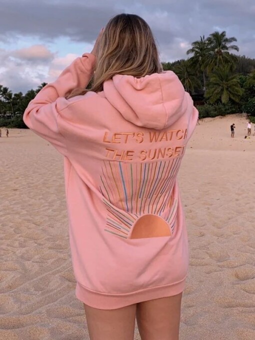 Dandy Let's Watch The Sunset Pink Hoodie