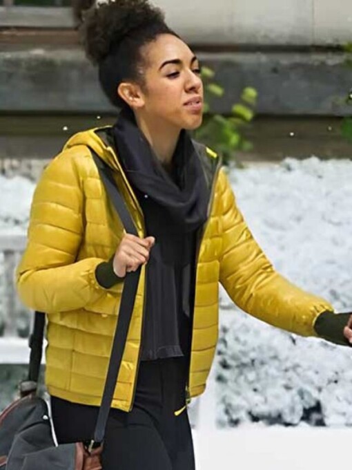 Doctor Who Pearl Mackie Yellow Puffer Jacket