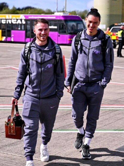 Liverpool FC Team Grey Track Hooded Jacket