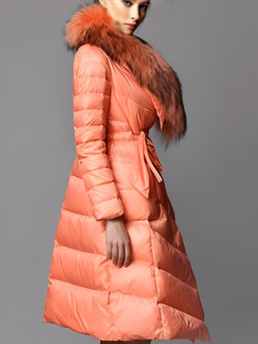 Elsbeth Carrie Preston Orange Puffer Coat