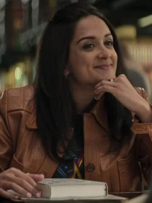 You Amy-Leigh Hickman Brown Leather Jacket