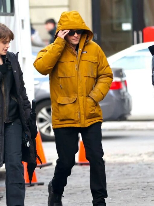 Robert Pattinson Yellow Hooded Jacket
