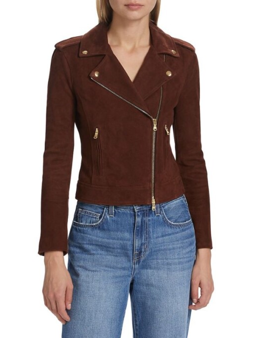Not Dead Yet Gina Rodriguez Brown Suede Jacket
