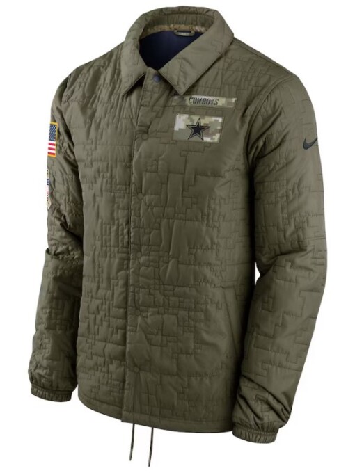 Dallas Cowboys Nike Olive 2021 Salute To Service Jacket