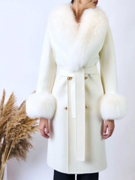 Death And Other Details 2024 Pardis Saremi White Fur Coat