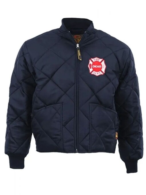 Chicago Fire Kelly Severide Blue Quilted Jacket