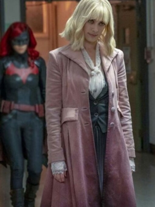 Batwoman Beth Kane Corduroy Pink Long Coat