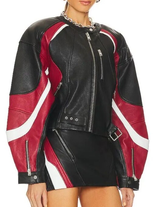 Summer House Paige DeSorbo Black and Red Jacket