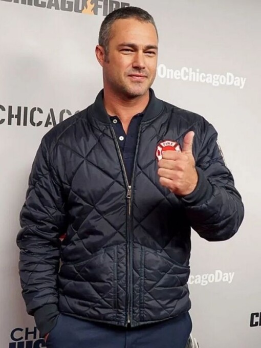 Chicago Fire Kelly Severide Blue Quilted Jacket
