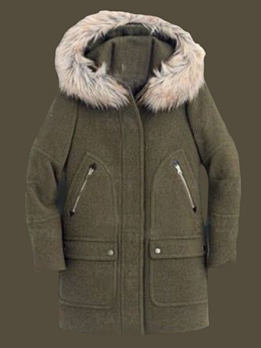 13 Reasons Why Jessica Davis Fur Hooded Coat