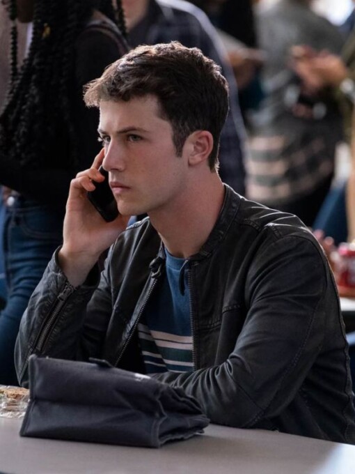 13 Reasons Why Clay Jensen Black Leather Jacket