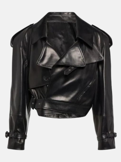 American Horror Story Siobhan Corbyn Cropped Leather Jacket