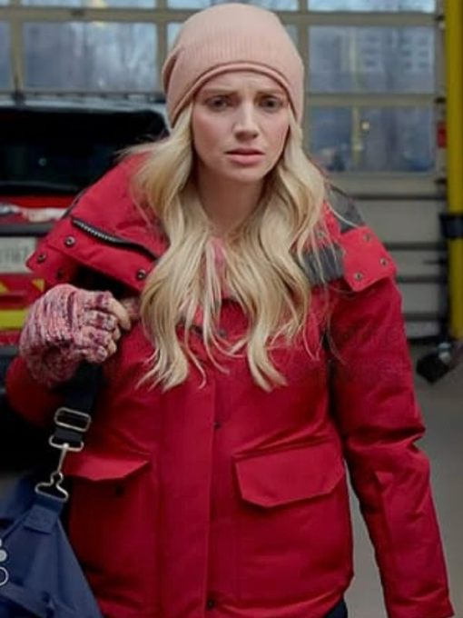 Chicago Fire Sylvie Brett Red Parka Jacket