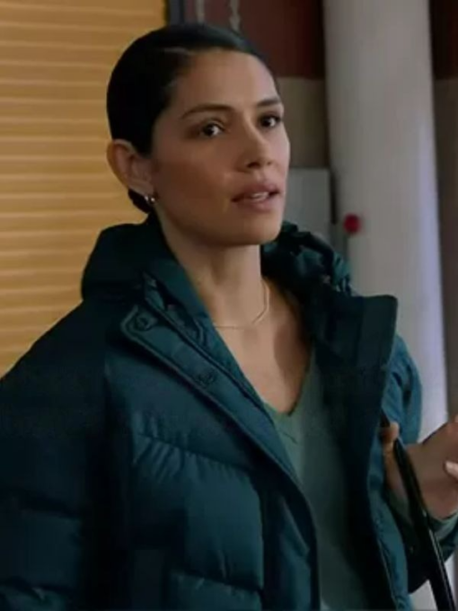 Chicago Fire Miranda Rae Mayo Teal Puffer Jacket