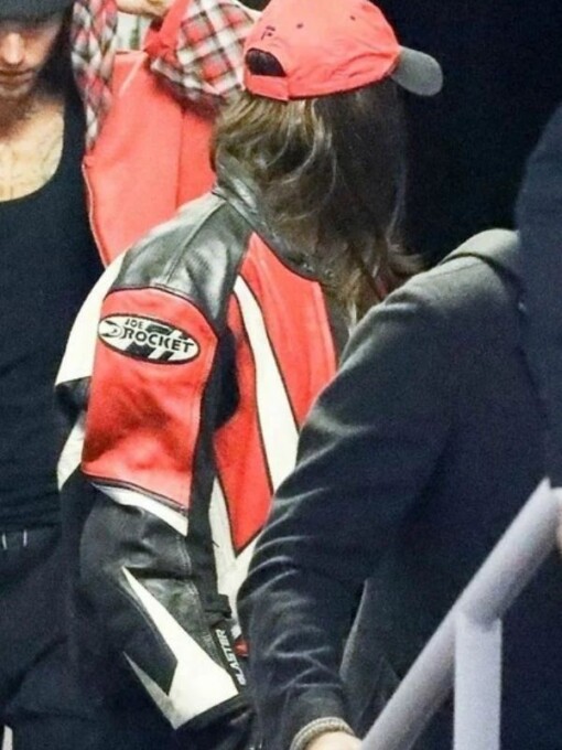 Eilishs Concert Hailey Bieber Motorcycle Leather Jacket