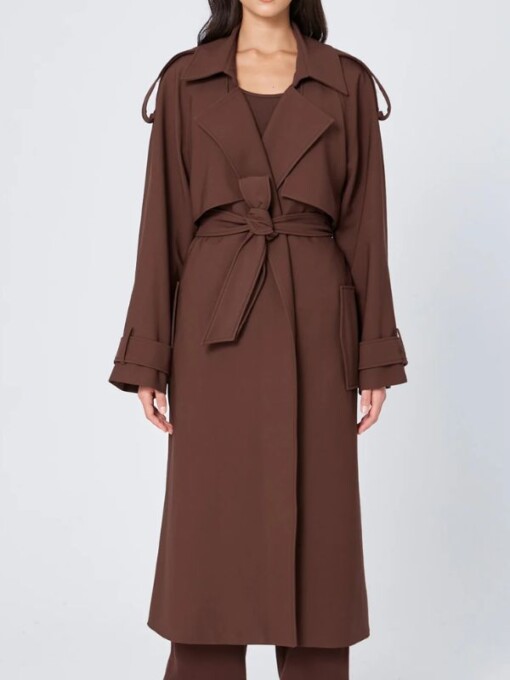 The Young and the Restless Phyllis Newman Brown Trench Coat