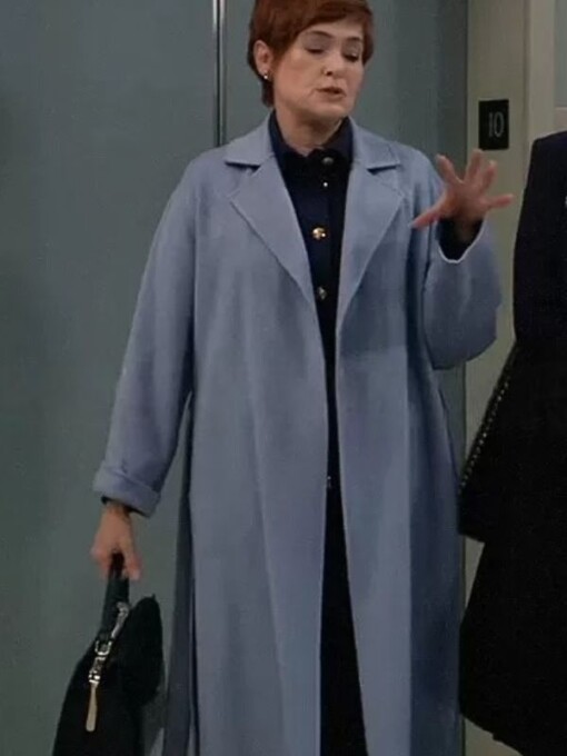 General Hospital Diane Miller Blue Long Coat